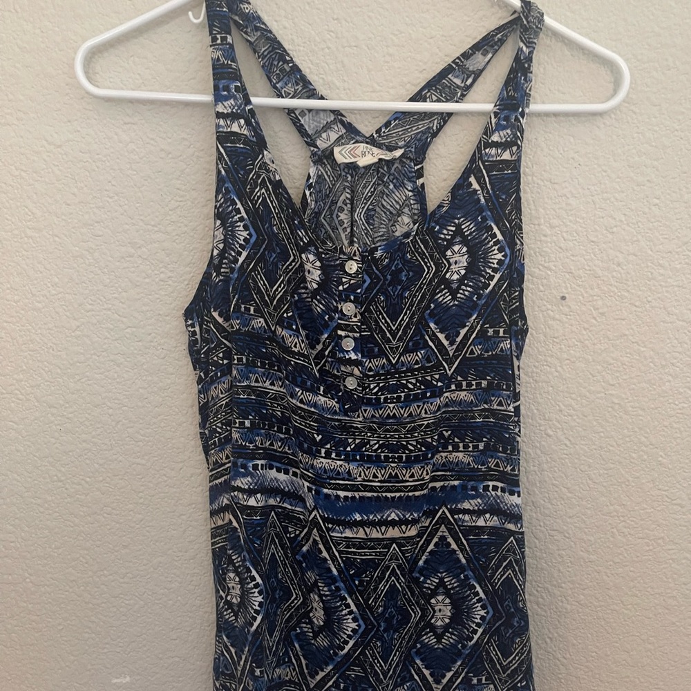 Pink Rose flowy tank; medium
